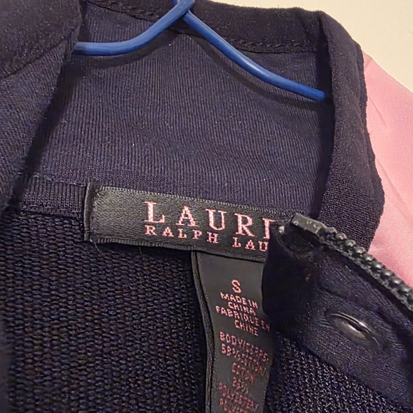 Lauren Ralph Lauren Pink & Black Puffer Jacket + Michael Kors Blouse - sz Small - Picture 4 of 7